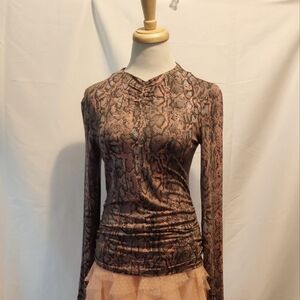 Skinnygirl Snake Print Top